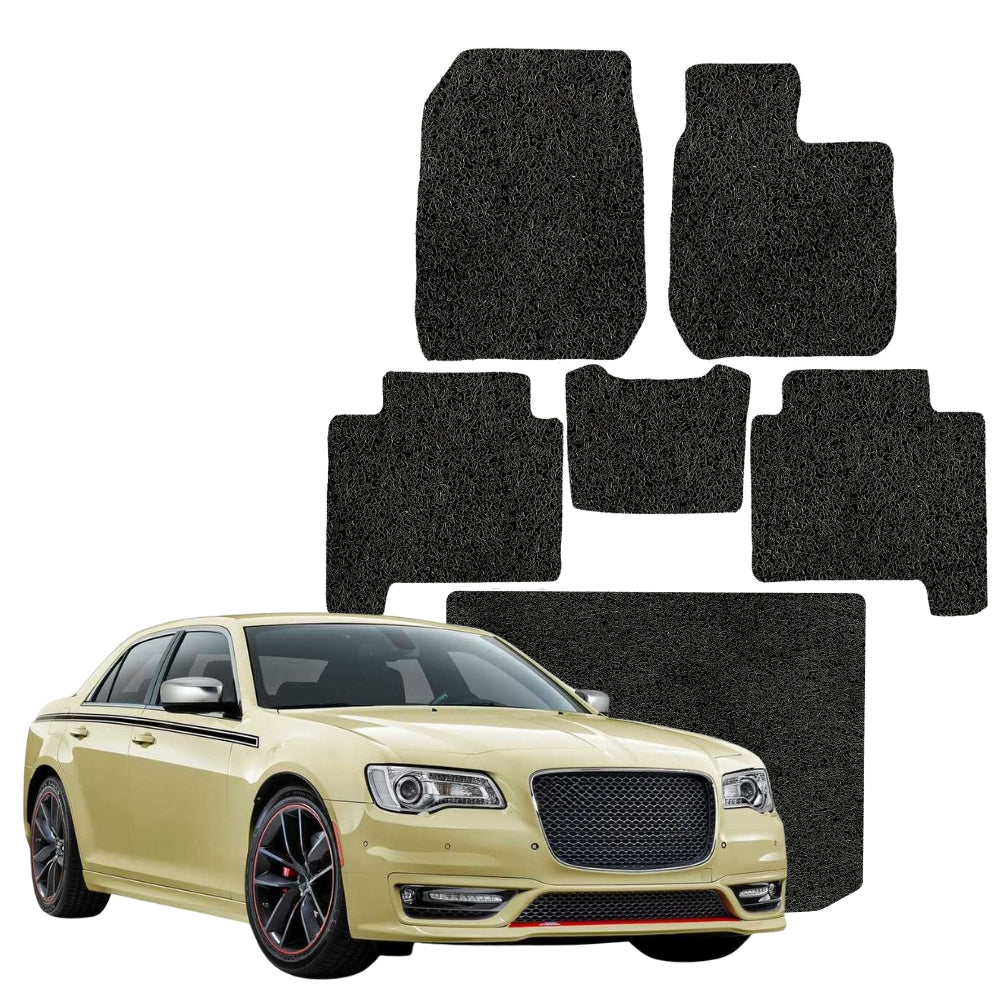 Custom Black Leatherette Floor Mats For Chrysler 300C & 300C Touring (2004-2022) - Anti-Slip, Easy Clean
