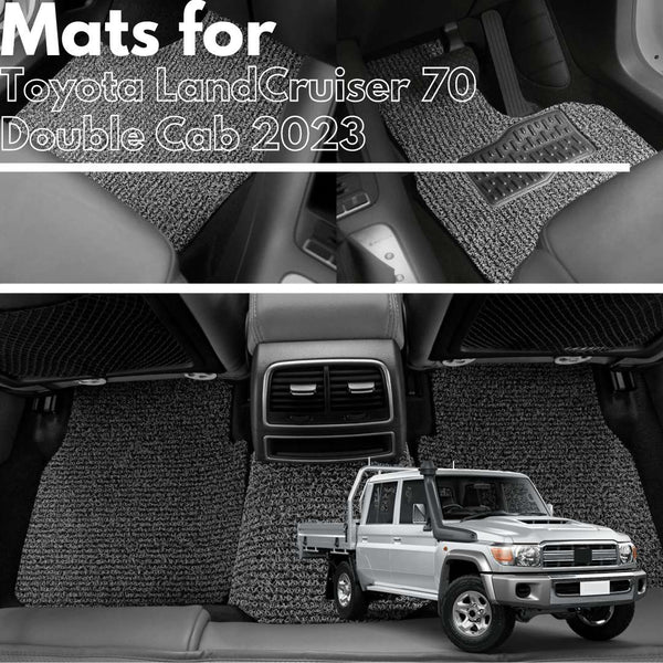 for Toyota LandCruiser 70 Double Cab 2014-Current, Premium Car Floor Mats