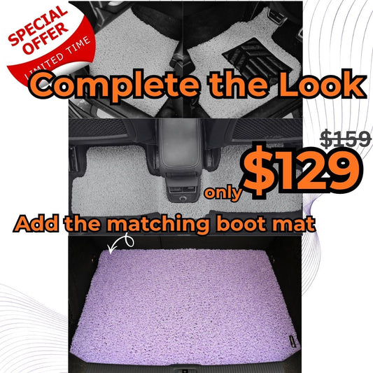 Add Matching Boot Mat. Complete the Look.