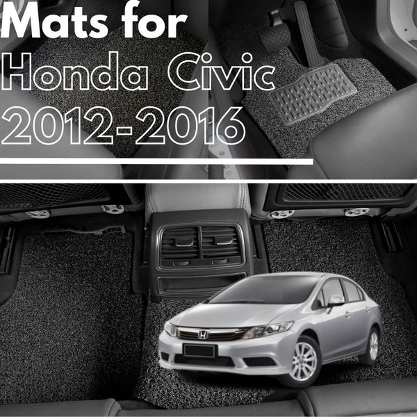 for Honda Civic (Sedan, 9th Gen)2012-2016, Premium Car Floor Mats