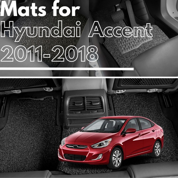 for Hyundai Accent (R8)2011-2018, Premium Car Floor Mats