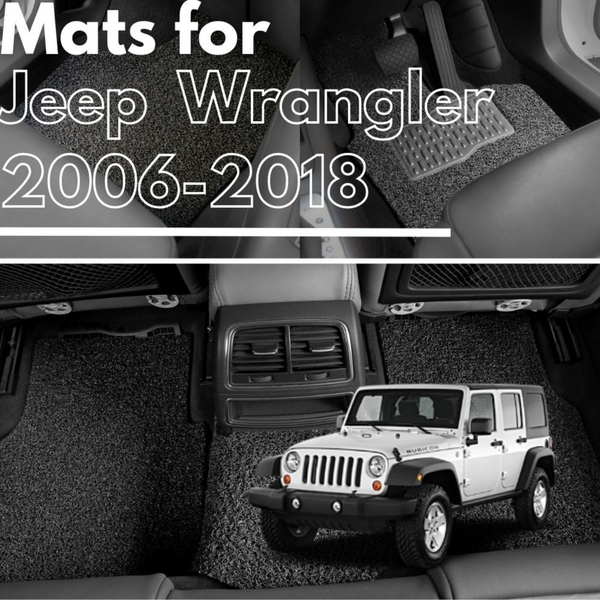 for Jeep Wrangler (4-Door JK)2006-2018, Premium Car Floor Mats