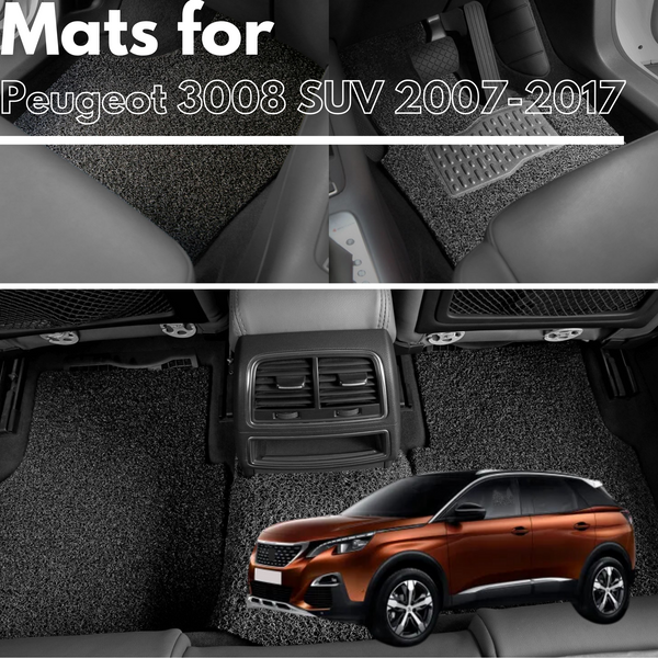 for Peugeot 3008 SUV (T8)2007-2017, Premium Car Floor Mats