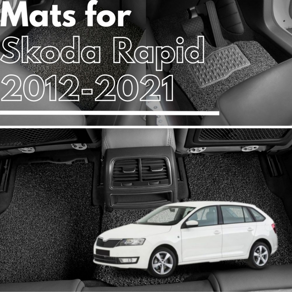 for Skoda Rapid 2012-2021, Premium Car Floor Mats