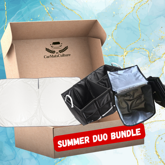Summer DUO Bundle -  Windscreen Sun Shield + Cargo Organiser (with Portable Cold Bag)