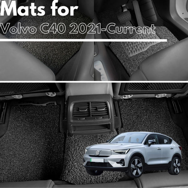 for Volvo C40 2021-Current, Premium Car Floor Mats