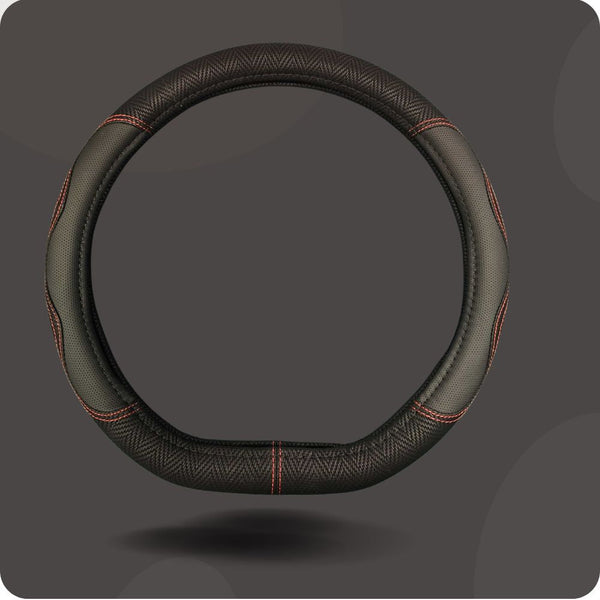 Steering Wheel Cover for Honda Odyssey 2014 - 2020 Luxury 7 Seater (ViL) - Black Microfiber Leather - Circle 38 cm