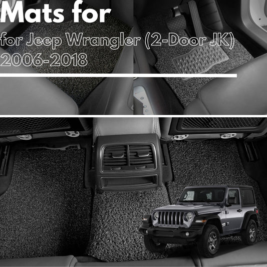 for Jeep Wrangler (2-Door JK)2006-2018, Premium Car Floor Mats