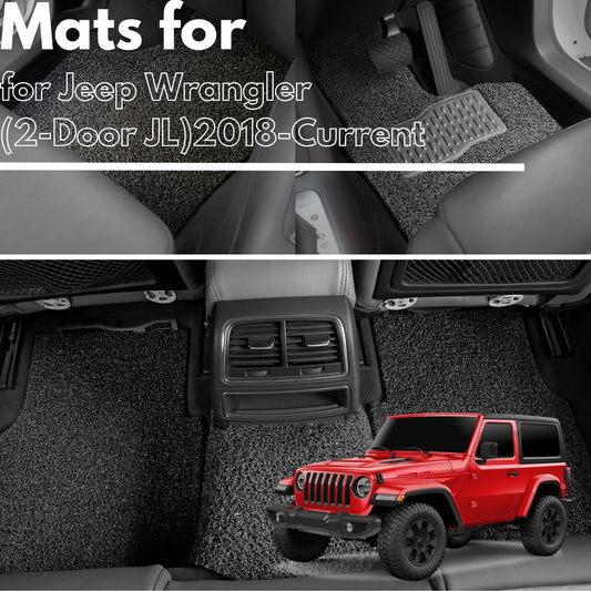 for Jeep Wrangler (2-Door JL)2018-Current, Premium Car Floor Mats