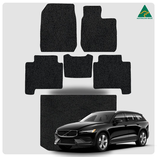 for Volvo V60 Cross Country2019-Current, Premium Car Floor Mats