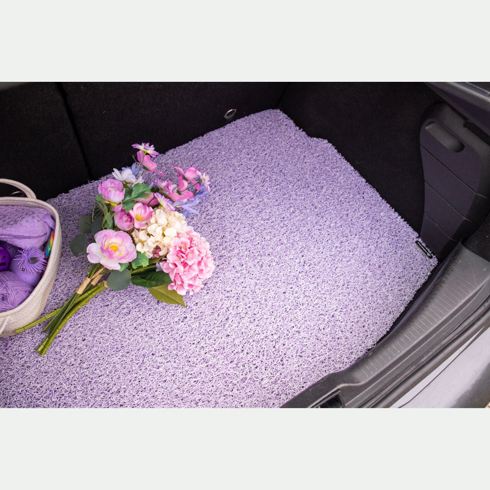 Cushioned Jacaranda Mist mat surface