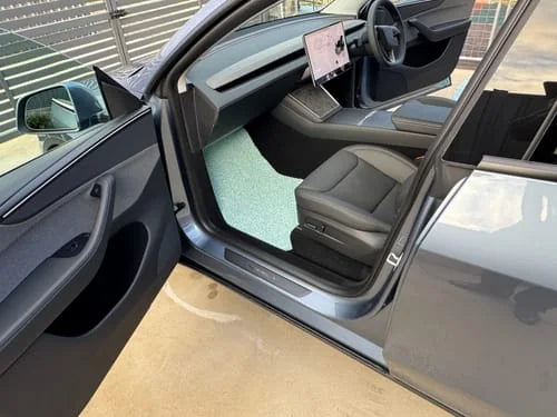 Bondi Blue CarMatsCulture mats installed in a customer vehicle