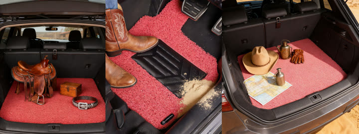 Fuchsia Flame mats for a colour-loving driver