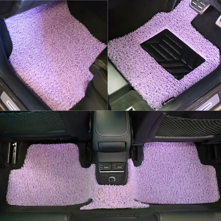 Jacaranda Mist custom-fit mats for a new car